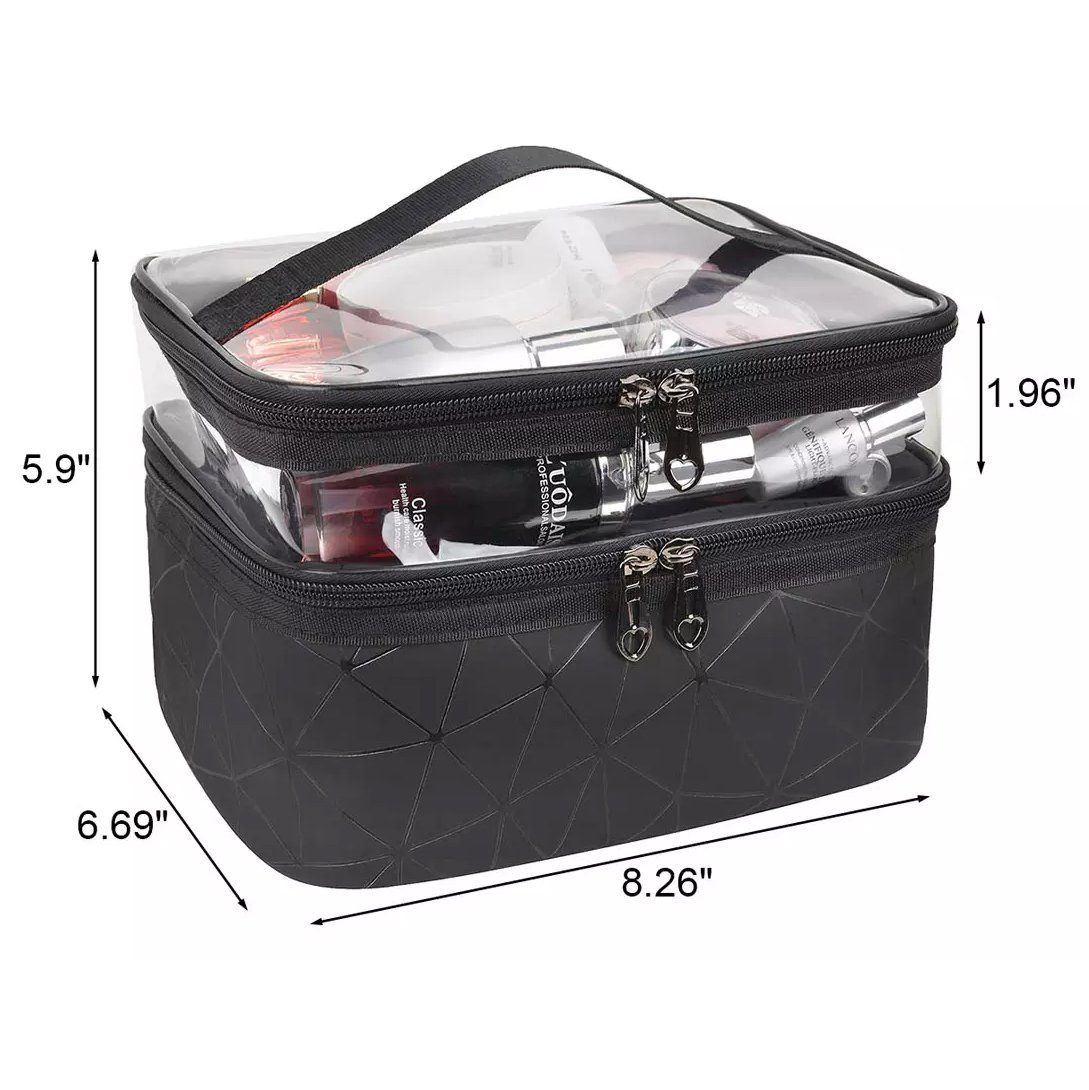 Makeup Bags Double layer Travel Cosmetic Cases Cheap Sale Excellent