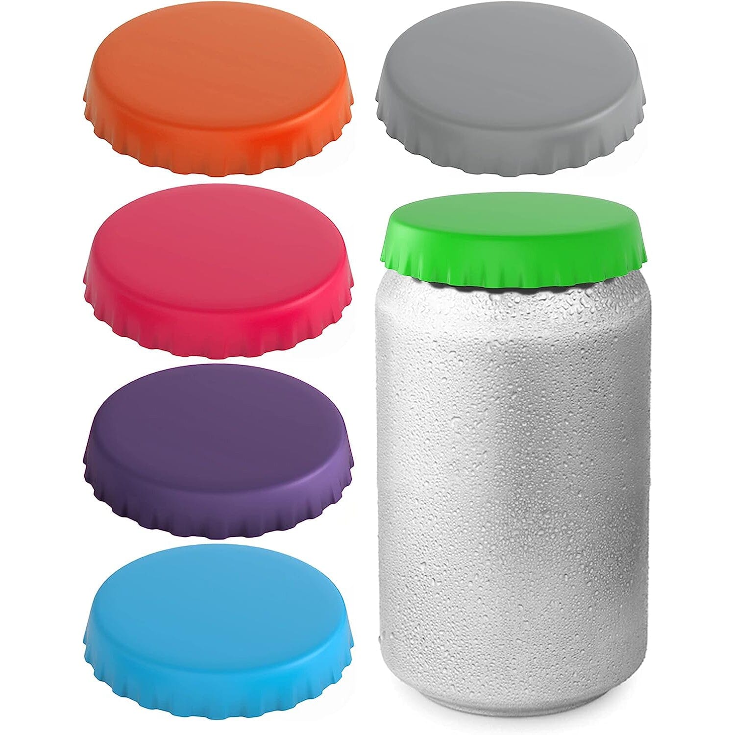 6-Pack: Silicone Can Lids Fits Standard Soda Cans Outlet Popular