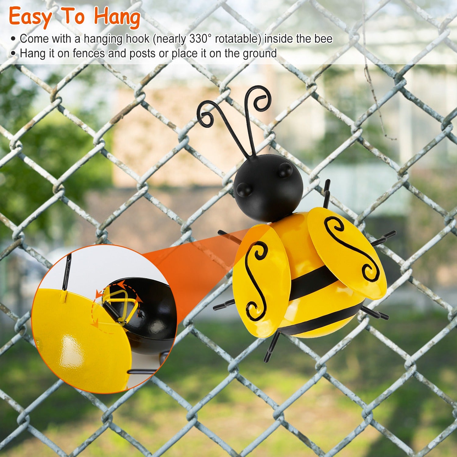 4-Piece: 3D Bumble Bee Ornament Set Many Kinds Of Online