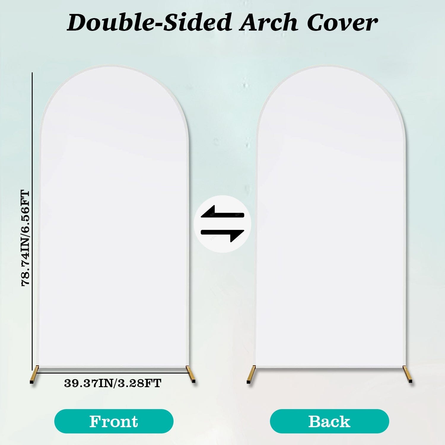 Arch Backdrop Stand Cover White Spandex Fitted Double-Sided Background Covering Cheap Pirce