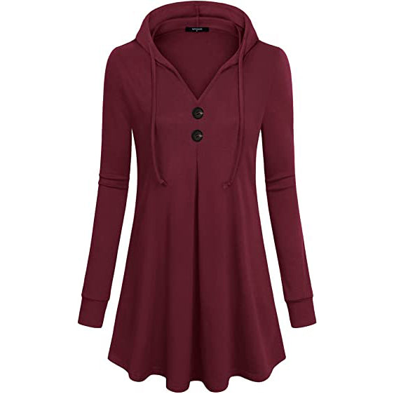 Women's Long Sleeve Hooded Tunic Tops Free Shipping Pick A Best