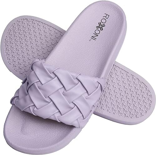 Roxoni Faux Leather Slides, Trendy Slides for Women Buy Cheap Authentic