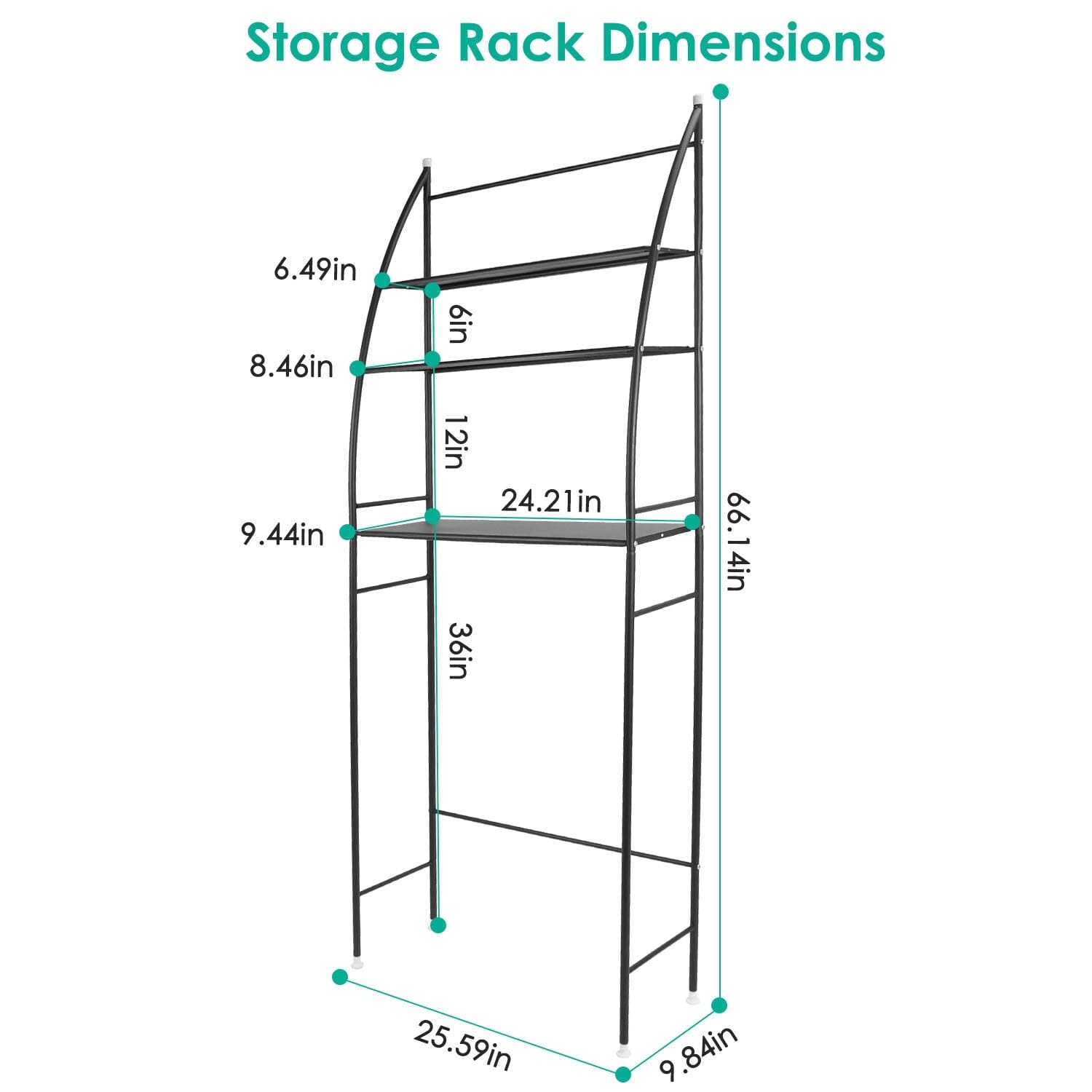 3-Tier Bathroom Over the Toilet Storage Shelf Clearance Perfect