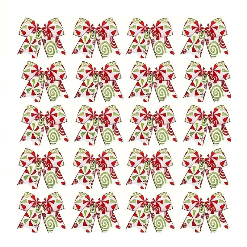 20-Pieces: Christmas Tree Bow Decorations Sale Affordable