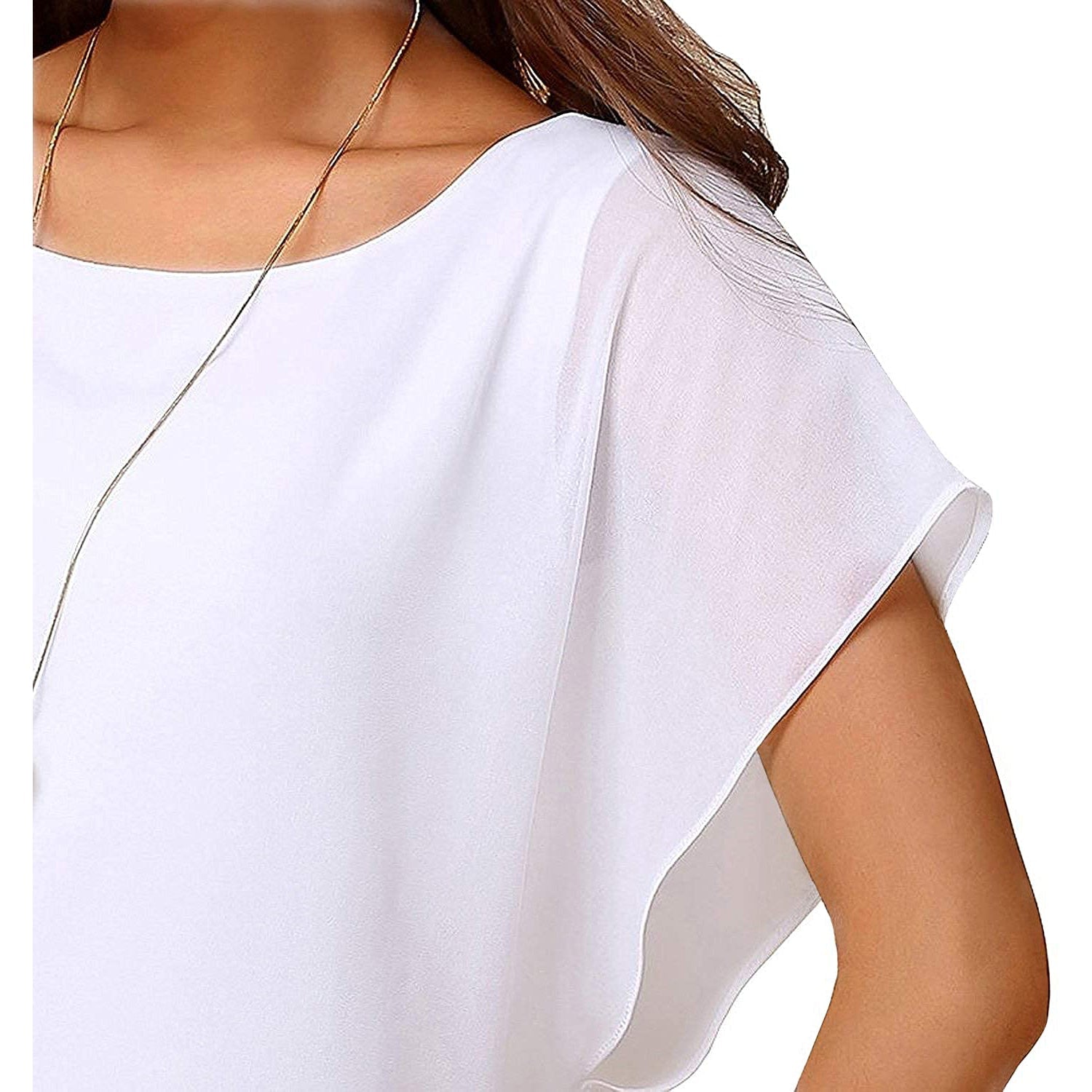 Women's Loose Casual Short Sleeve Chiffon Top T-Shirt Blouse Clearance Buy