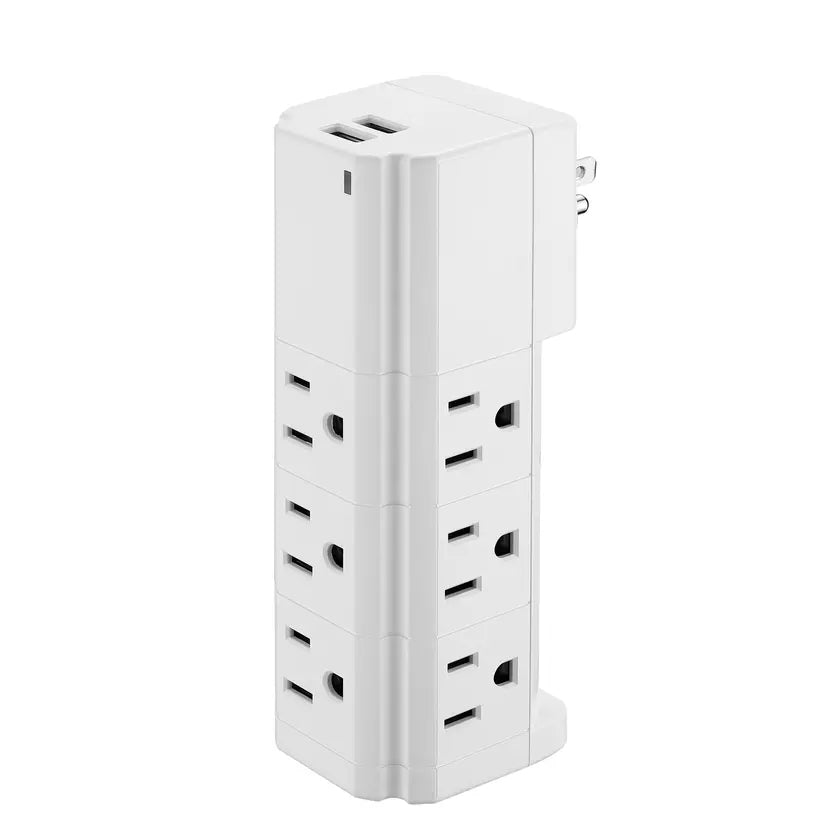 LAX Multi-Charging Tower Surge Protector 9 Outlet and 2 USB Ports Buy Authentic Online