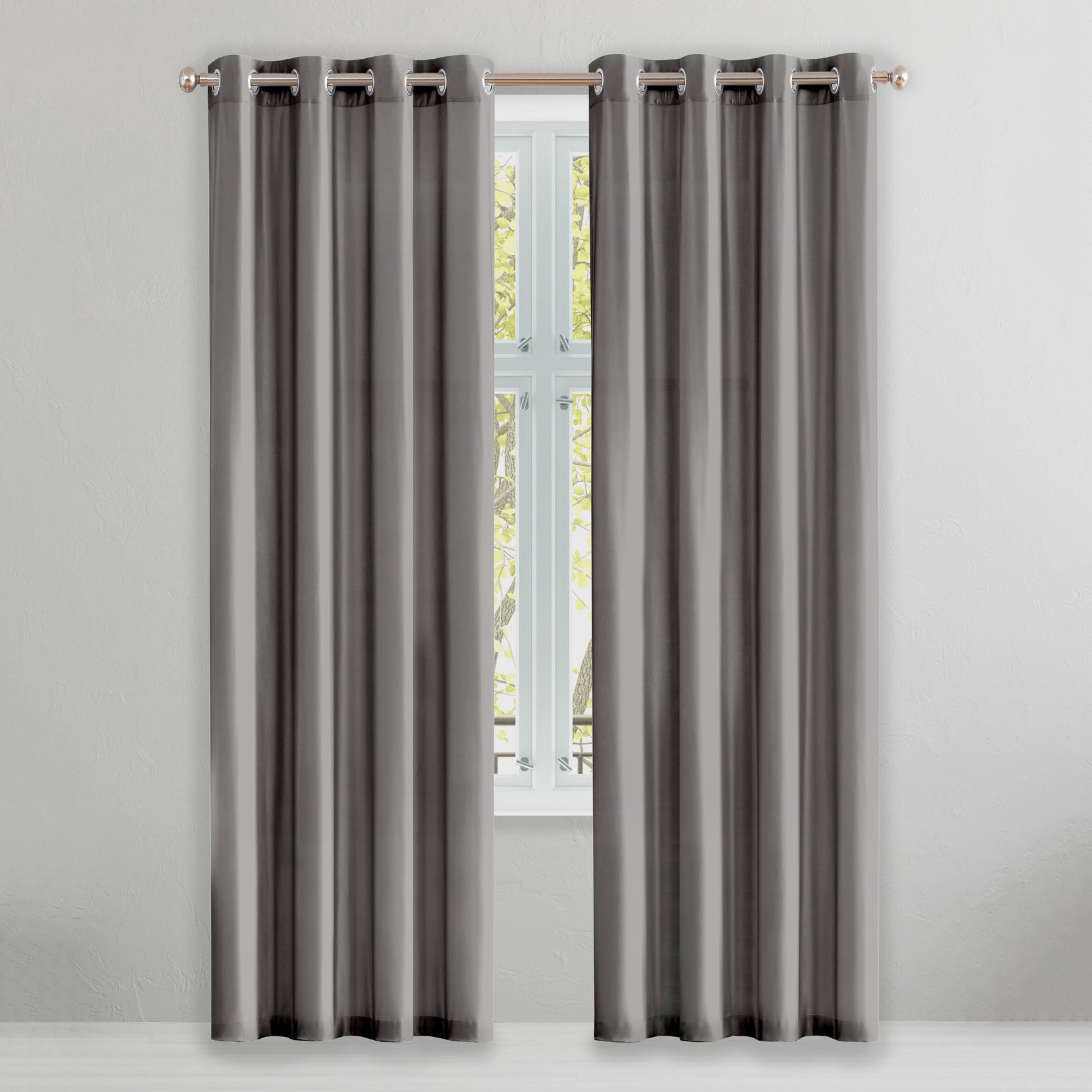 2-Piece Set: Solid Blackout Thermal Window Curtain Pair Panel Free Shipping 100% Original