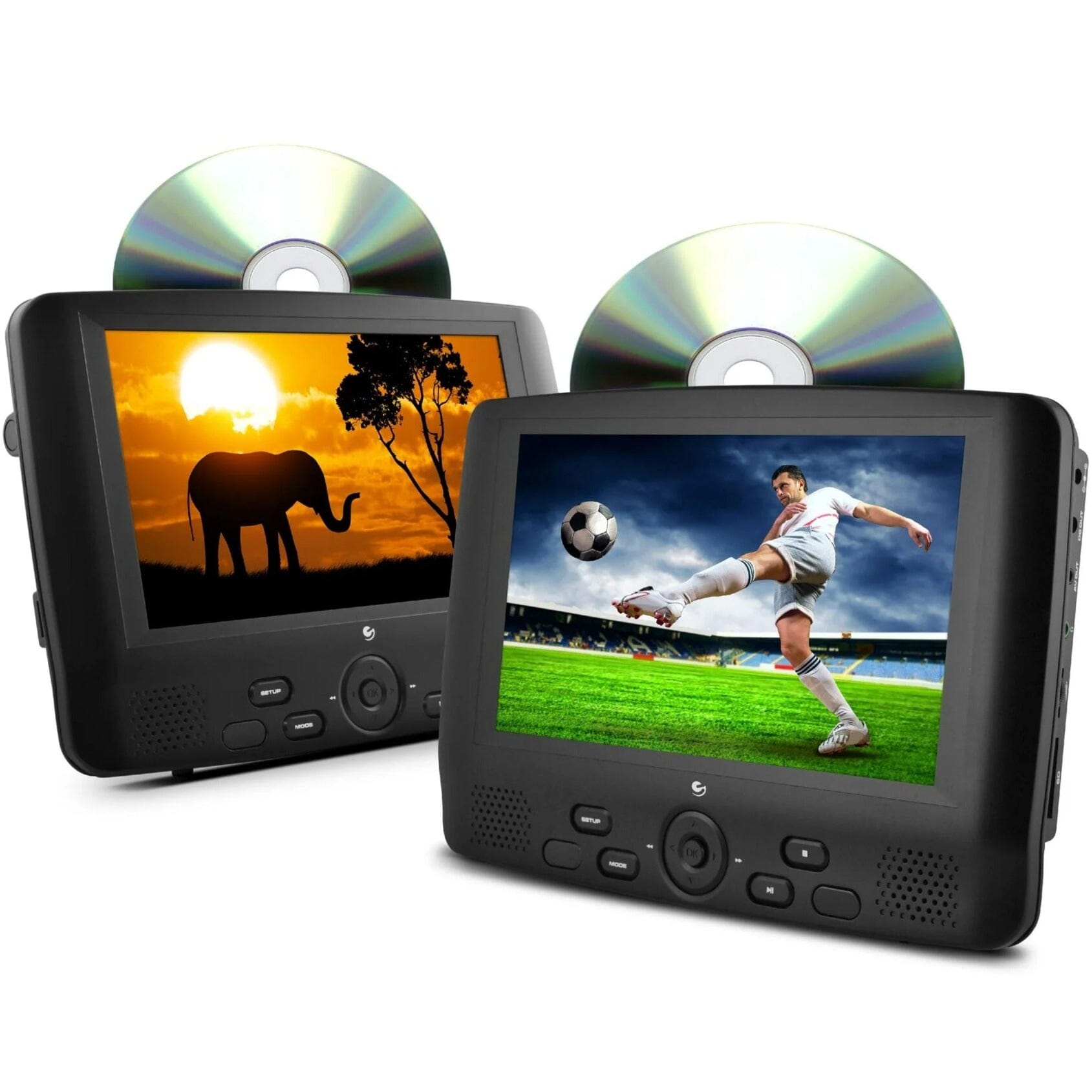 Ematic ED929D 9 Dual Screen Portable DVD Player with Dual DVD Players (Refurbished) Sale Pick A Best