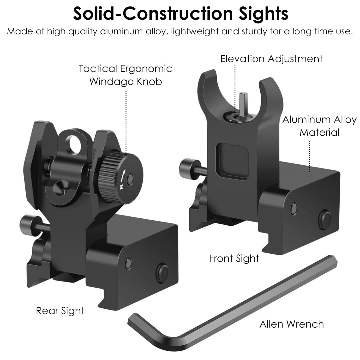 Flip Up Rear Front Aluminum Alloy Tactical Sight Set Buy Cheap Official Site