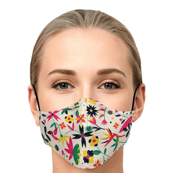 5-Pieces: Fashion Cotton Face Mask Floral Print Half Face Mouth Muffle Masks Health Outlet Sast