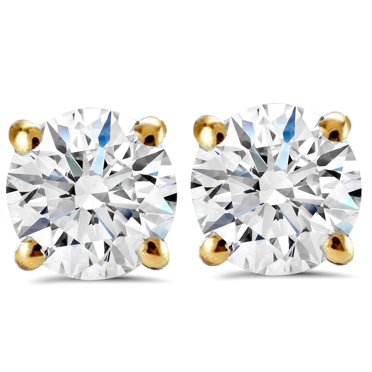 Solid 925 Sterling Silver Screw Back Studs Earrings Cubic Zirconia In China