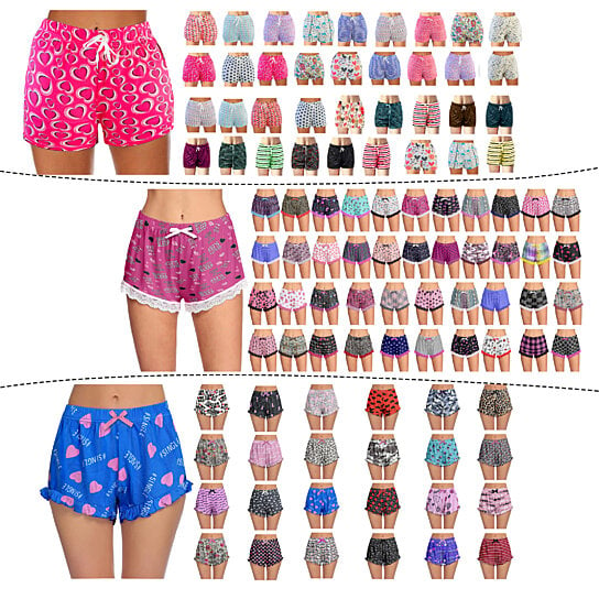 5-Pack: Women's Soft Comfy Printed Lounge Sleep Pajama Short Countdown Package Cheap Online