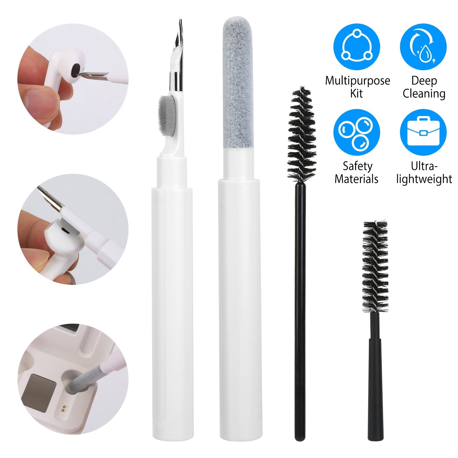 Cleaning Kit For Airpods, Charging Case, Camera, Phone Cleaner Pen Long and Short Fluff Brush Buy Cheap Reliable