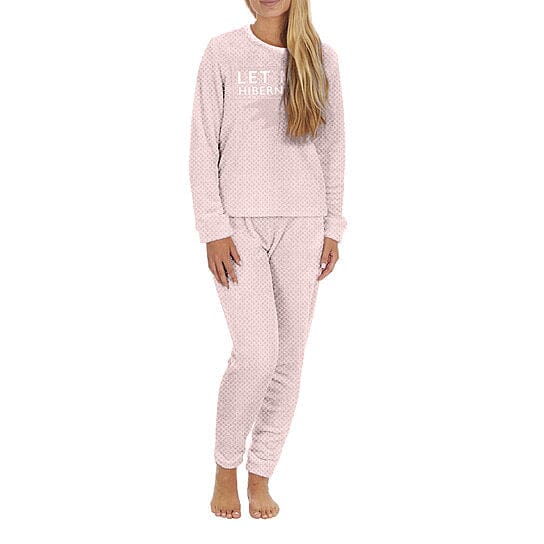 2-Piece Set: Women's Plush Popcorn Knit Top and Jogger Pants Pajama Set (Plus Size) Sale New Styles