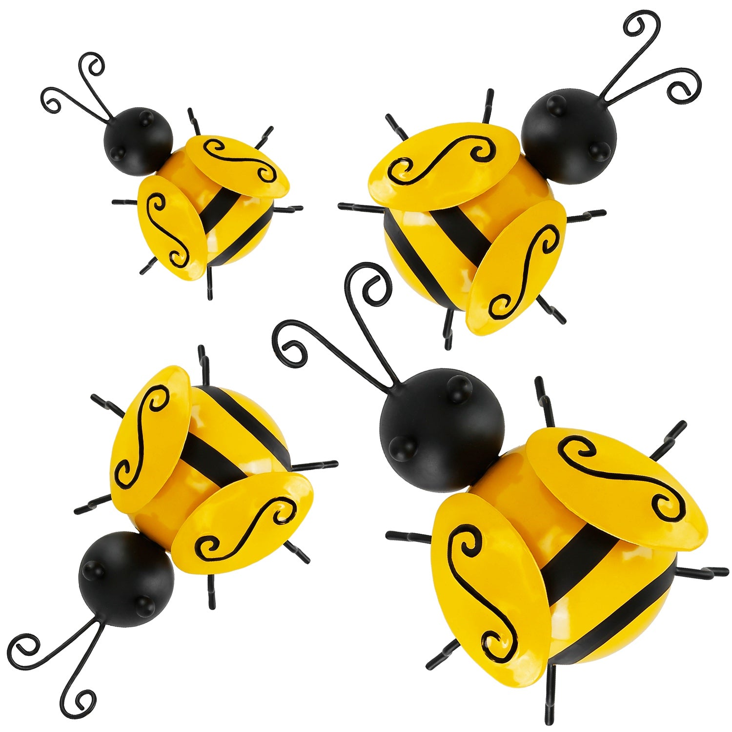 4-Piece: 3D Bumble Bee Ornament Set Many Kinds Of Online