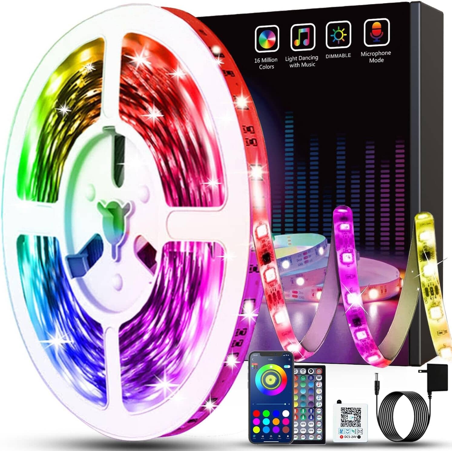 RGB Color Changing LED Strip RGB Lights with Remote Control Extremely Cheap Pice