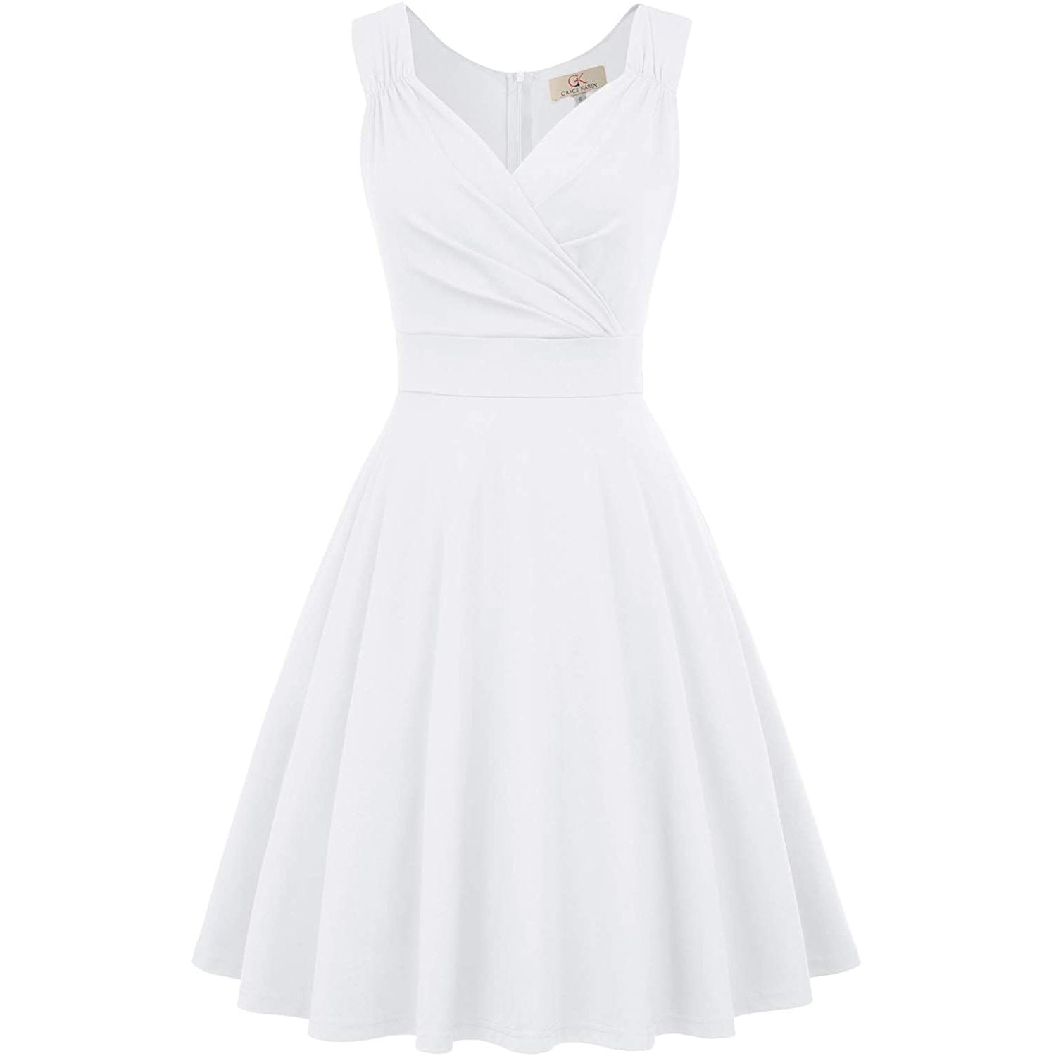 Women's Sleeveless Wrap V-Neck A-line Bridesmaid Cocktail Party Dress Low Pice Fee Shipping Sale Online