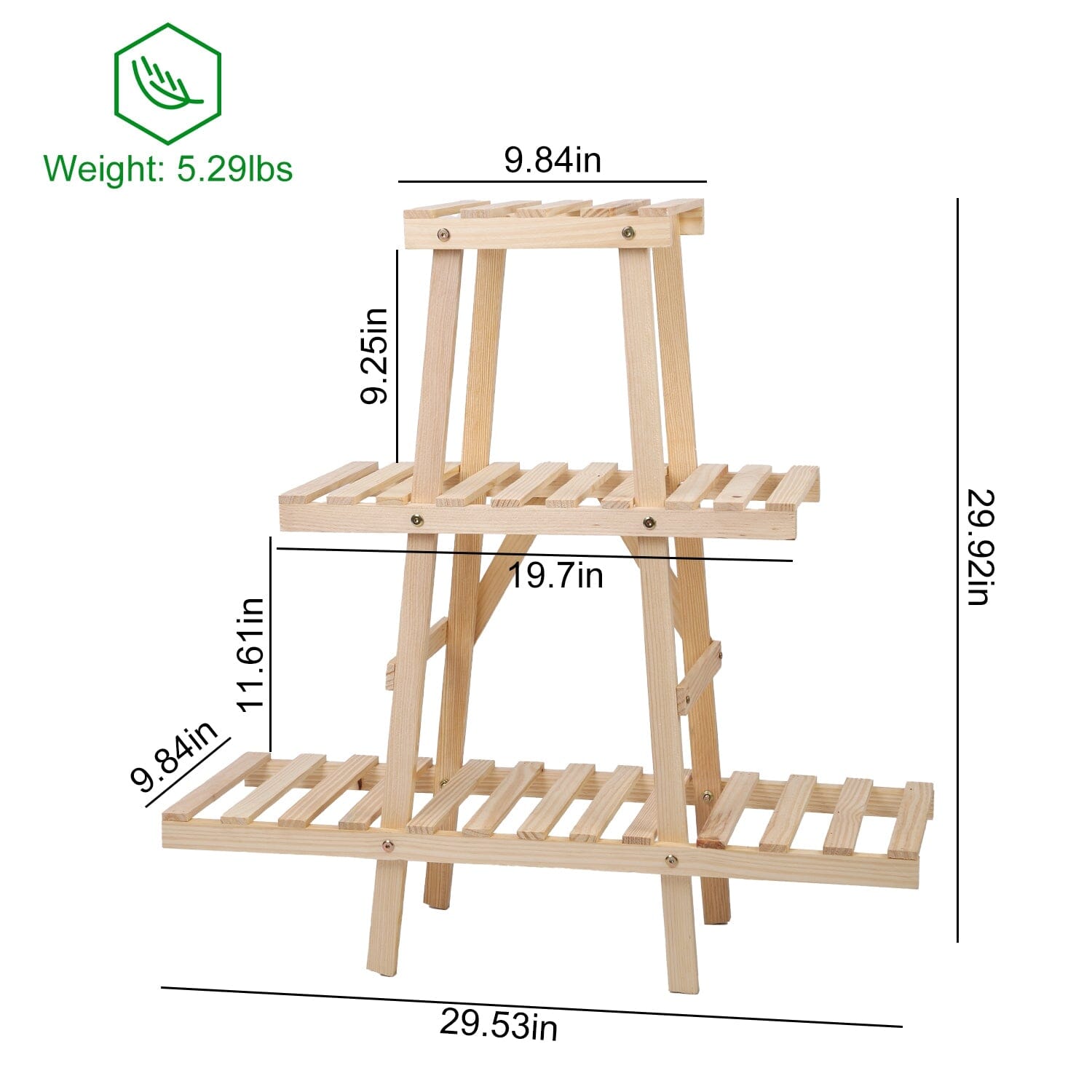 3-Tier Potted Flower Shelf Multi-tier Flower Pot Rack Holder Triangle Ladder Pay With Visa Cheap Pice