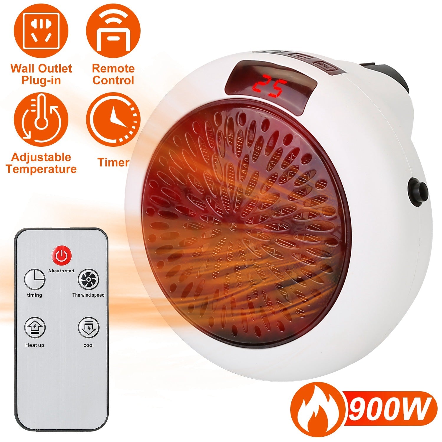 900W Portable Heater Fan with Remote Control Discounts Cheap Pice