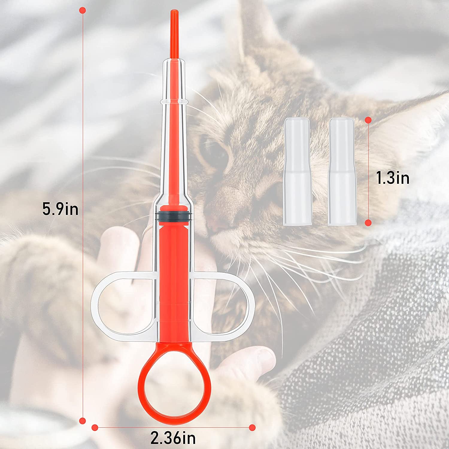 2-Piece: Pet Tablet Syringe Pusher High Quality For Sale