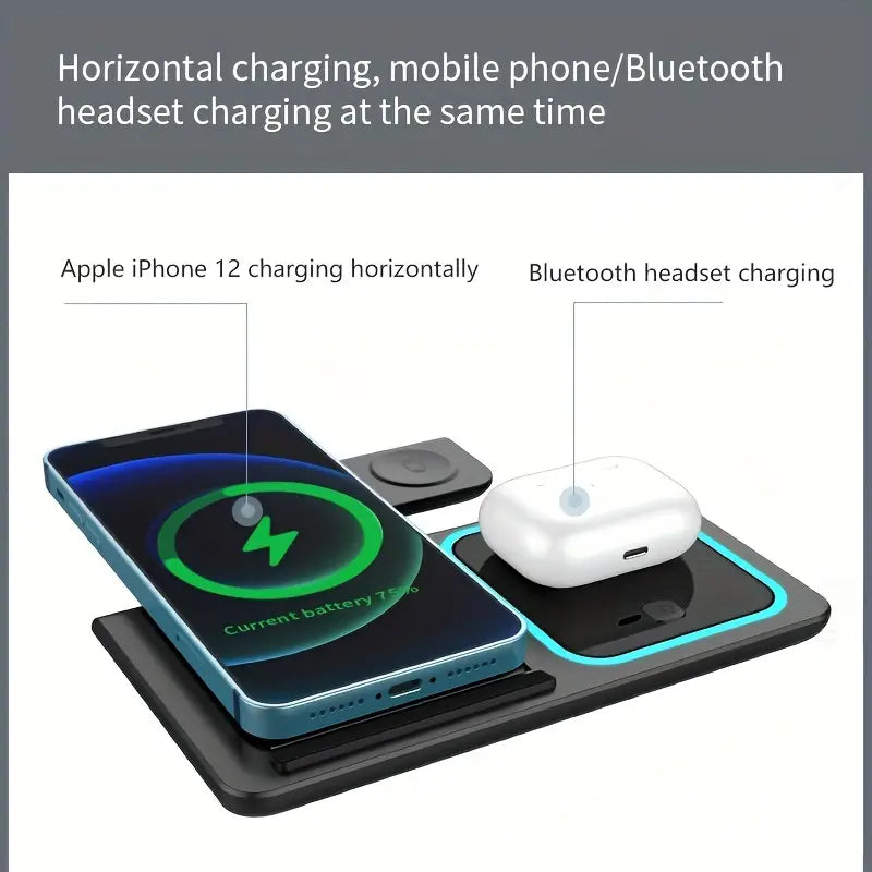 3-in-1 Folding Fast Wireless Charger Station Outlet Locations Cheap Online