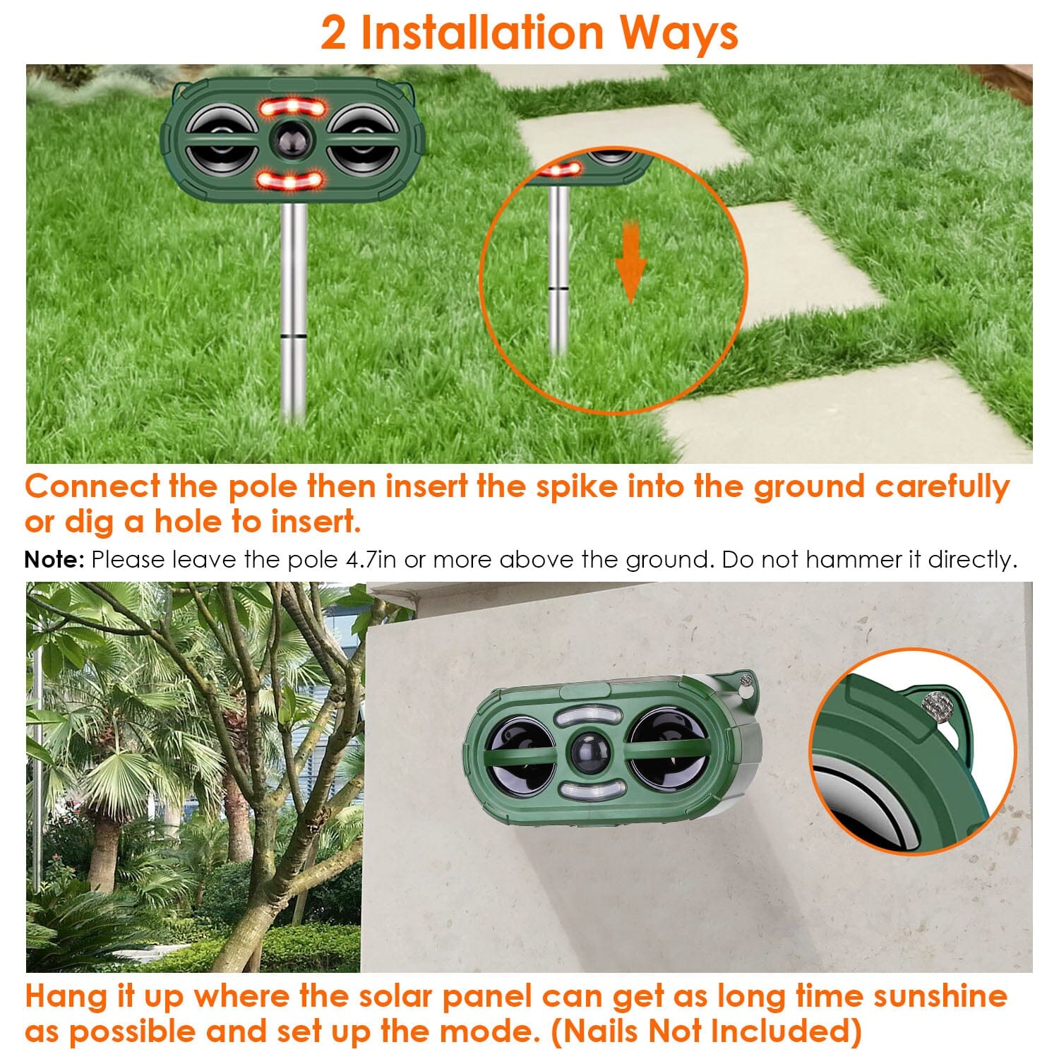 Solar Ultrasonic Animal Repeller Motion Sensor Best Place To Buy