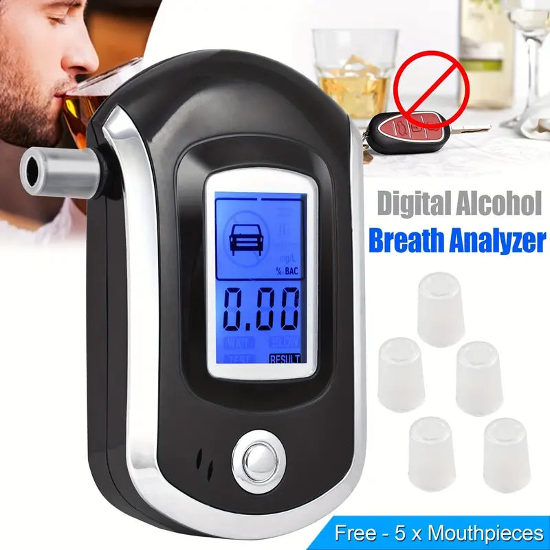 Police-Grade Breathalyzer with LCD Display - AT6000 Alcohol Tester Visit For Sale