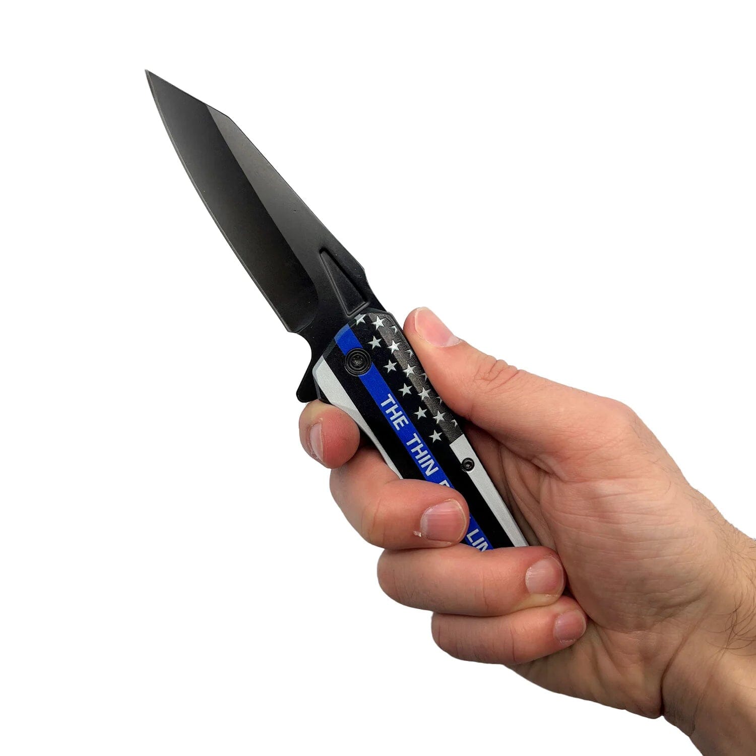 2-Pack: 3 Thin Blue Line Knife With ABS Handle Cheap Best Place