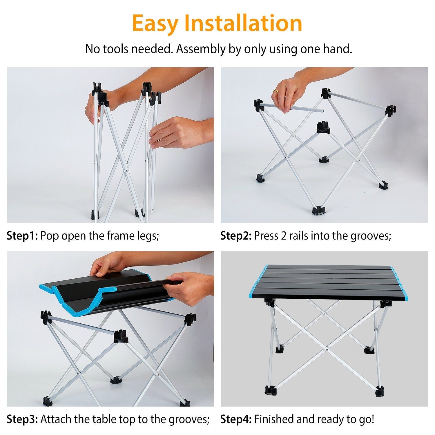 Folding Camping Table Aluminum Alloy Collapsible with Carry Bag Discount Sast