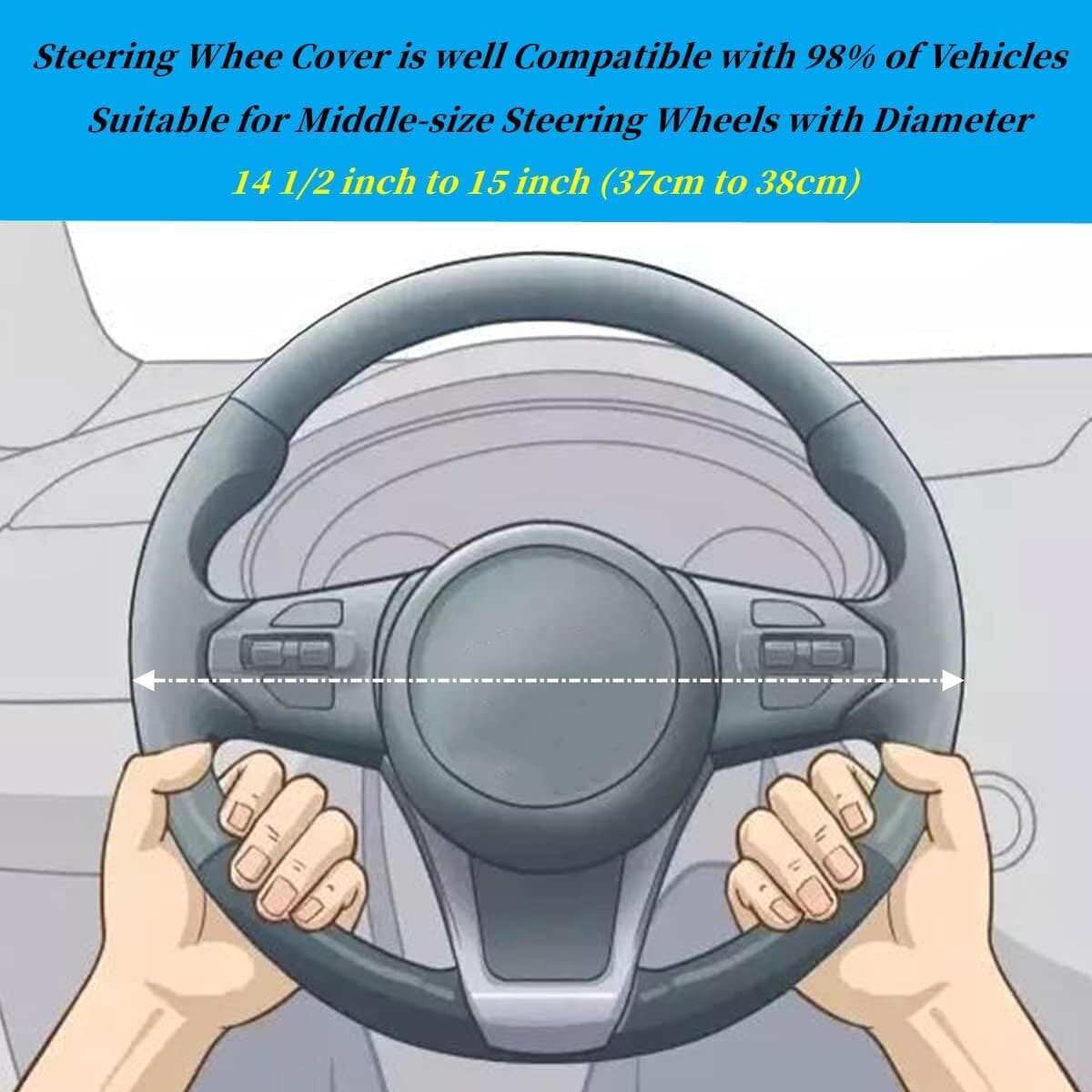 Bling Soft Leather Car Steering Wheel Cover Non-Slip Heat And Cold Protector Cheap Sale 100% Original