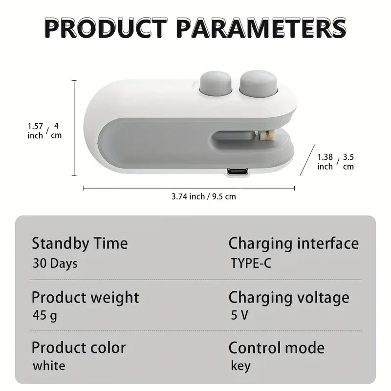 2-in-1 Mini Bag Sealer For Snacks, USB Rechargeable Plastic Heat Sealer With Cutter Free Shipping Sast