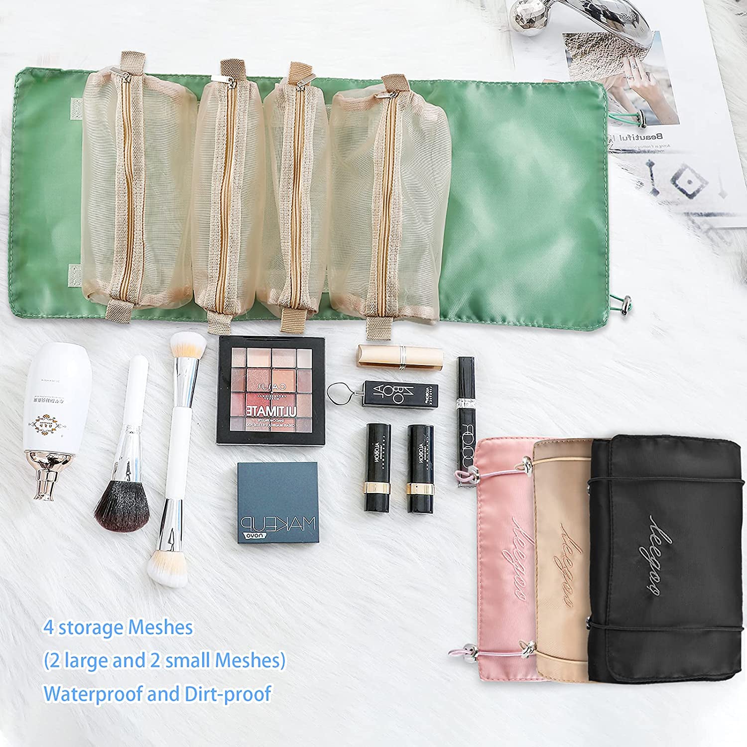 Hanging Roll-Up Makeup Bag Cheap Low Shipping