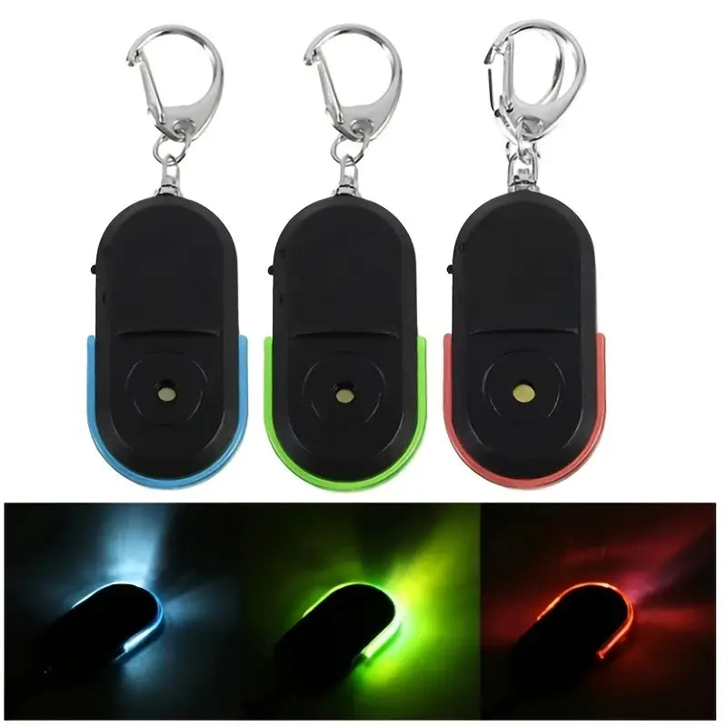 LED Whistle Key Finder Flashing Beeping Sound Control Alarm Anti-Lost Key Locator Finder Tracker With Key Ring 2025 Unisex For Sale