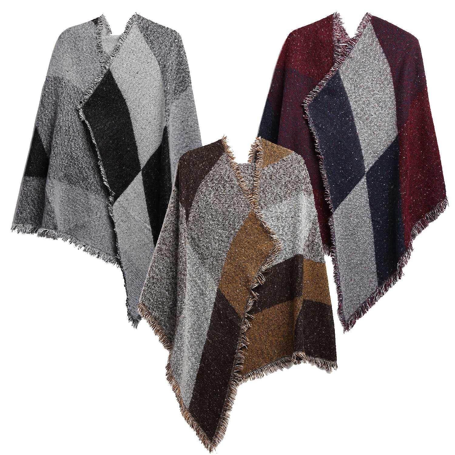 Women Long Soft Knitted Shawl Extra Thick Plaid Blanket Wrap Cape Sale Nicekicks