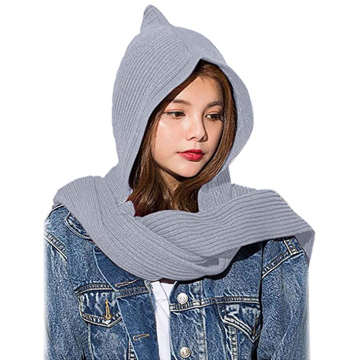 Women's Winter Knitted Hooded Long Scarf Free Shipping Best Pices