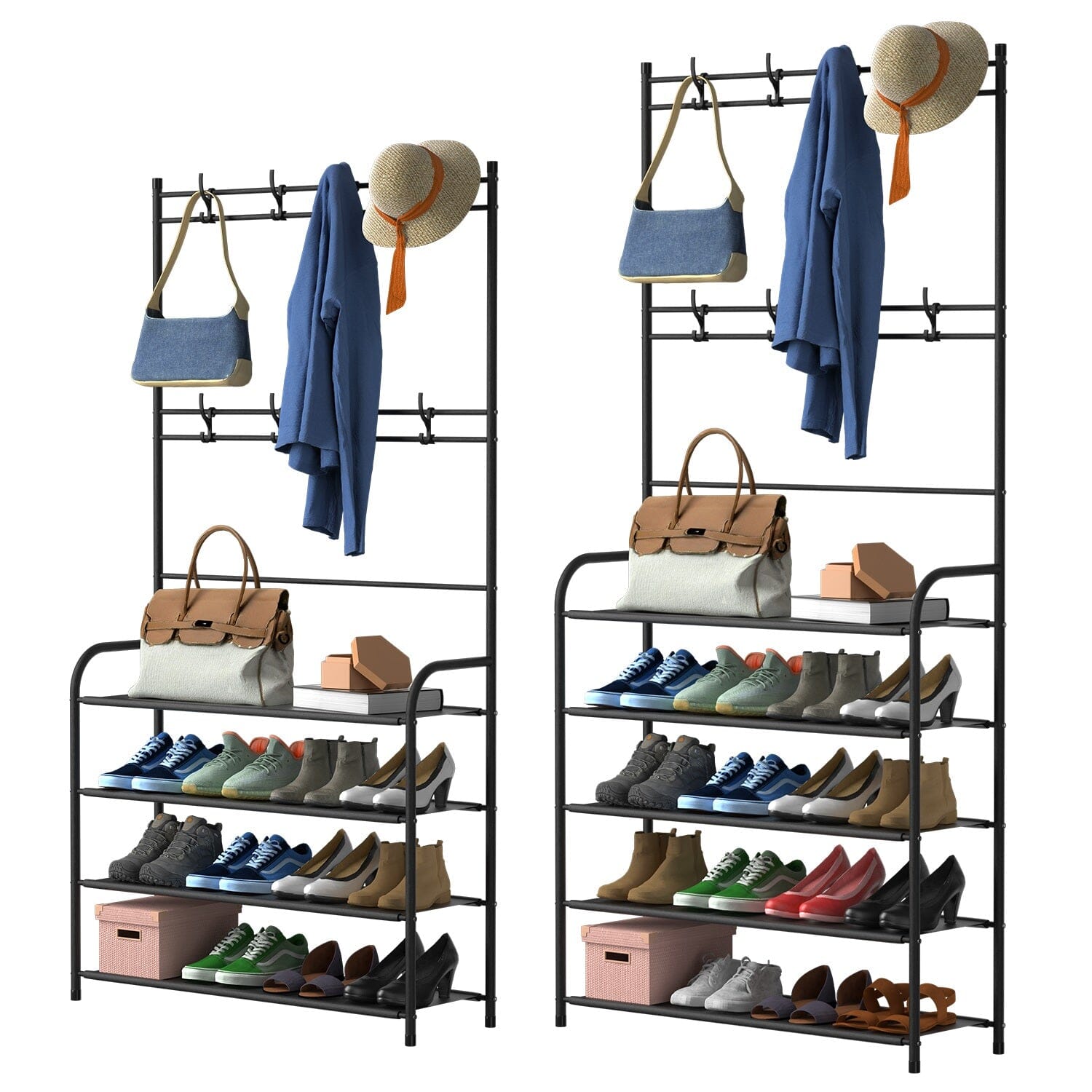 Entryway Coat Hat Rack Shoe Storage Shelf Sale New