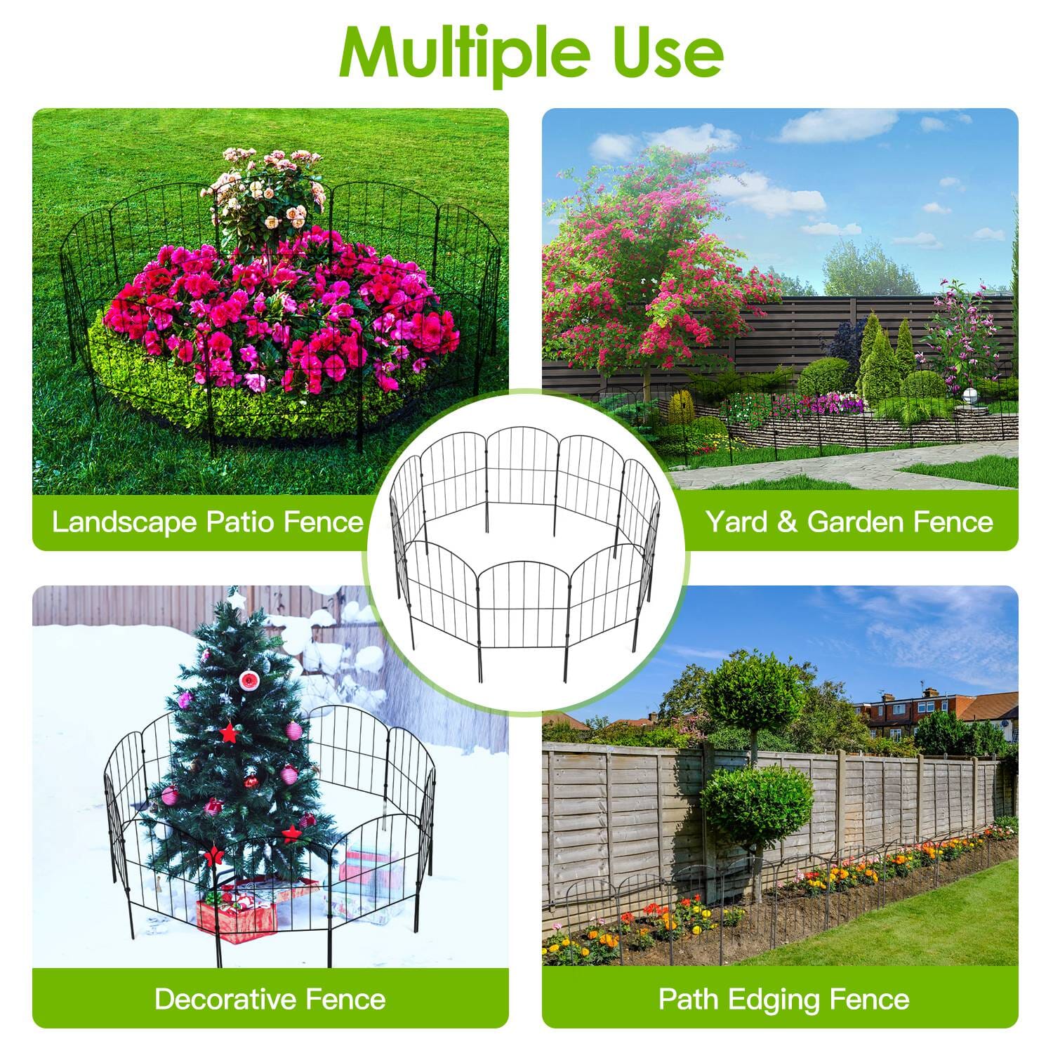 10-Pieces: Decorative Garden Fence Rustproof Iron Wire Arched Fence Many Kinds Of Cheap Pice