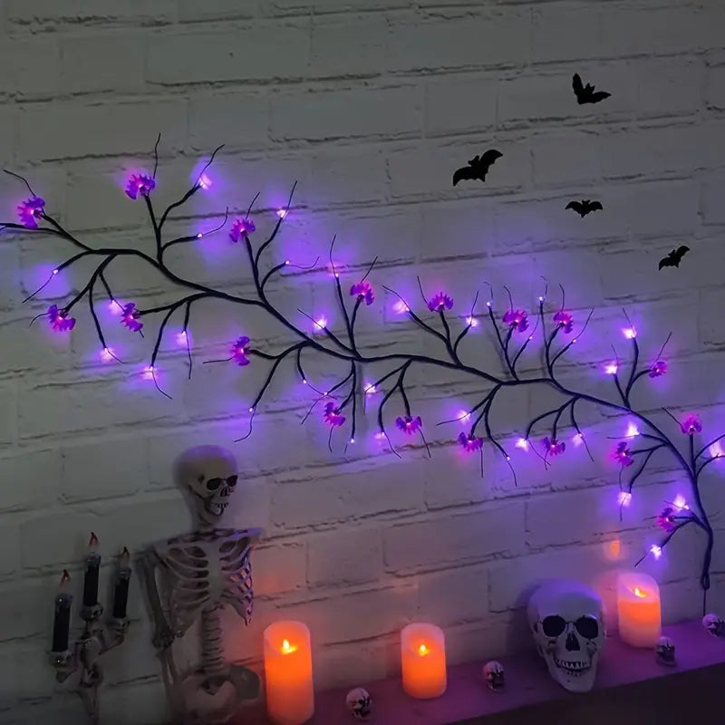 54LED Halloween Bat Decorative Branch String Lights, Wall-mounted Indoor Decorative String Lights Buy Cheap 2025 Unisex