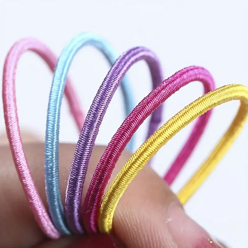 100-Pieces: High Elastic Leather Hair Rope Ponytail Bands - Seamless For Sale Free Shipping