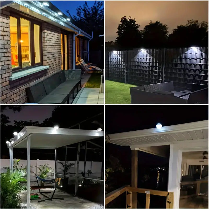 3-Pack: Solar LED Fence Gutter Lights Discount 2025 New