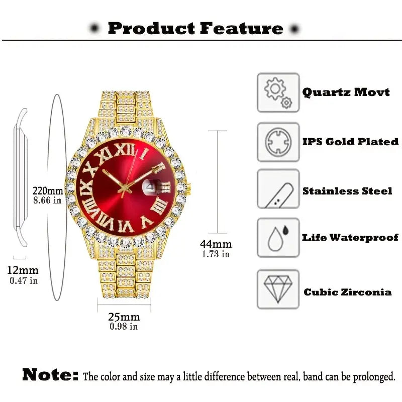 Men's Gypsophila Large Dial Waterproof Quartz Watch Deals