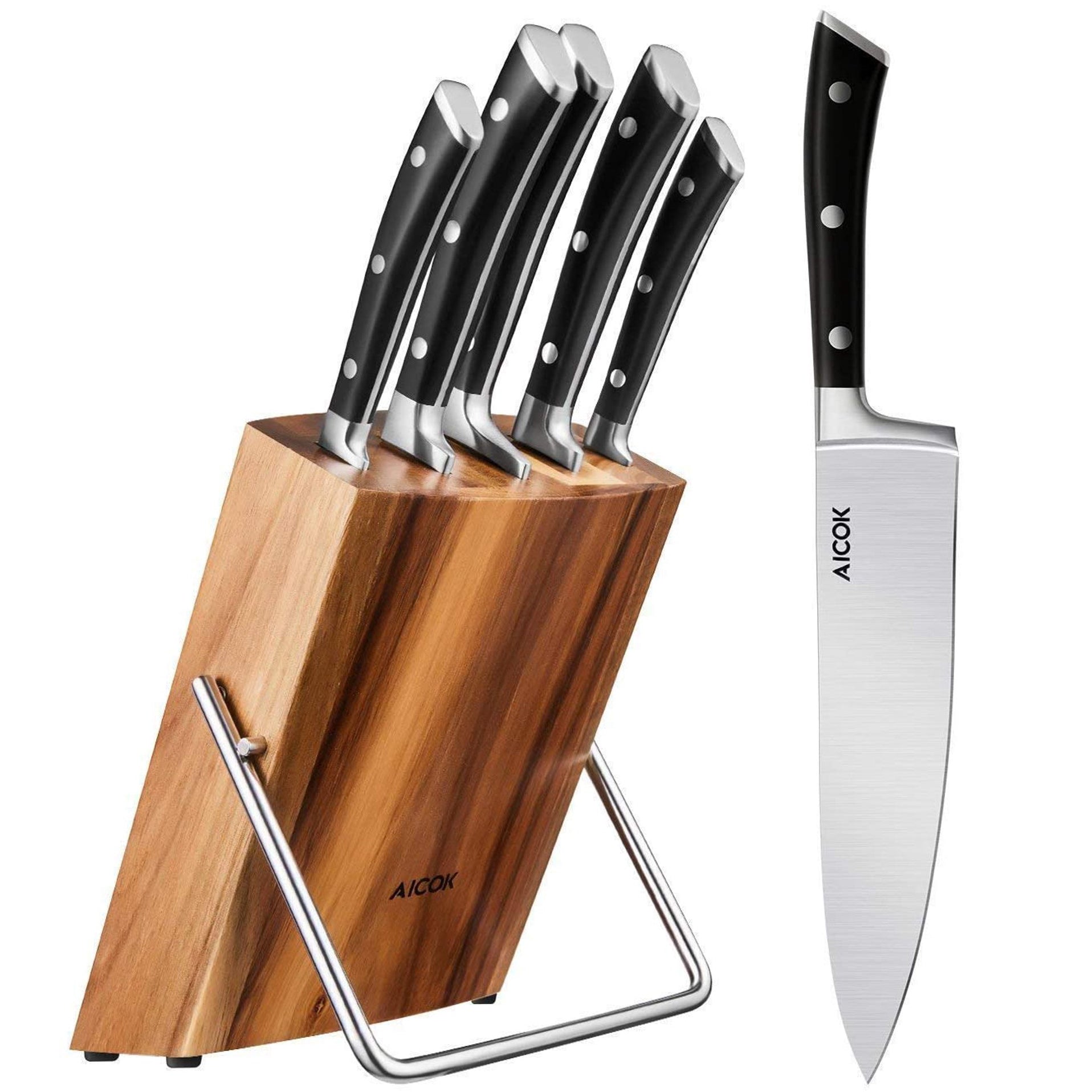 6-Piece: Aicok German Stainless Steel Kitchen Knife Set Brand New Unisex