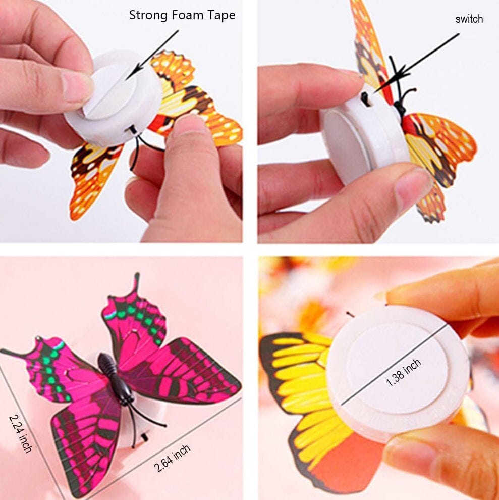 12-Pack: LED Butterfly Decoration Night Light Clearance Best Place