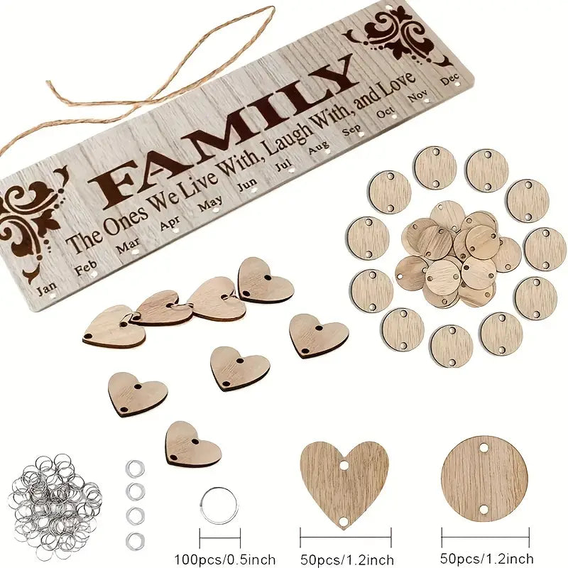 DIY Wooden Family Birthday Board Hanging Sign Pendant Recommend Cheap Online