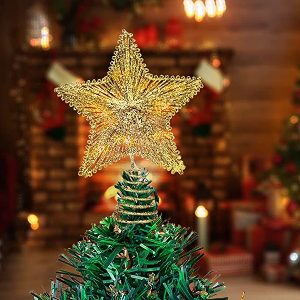 Christmas Tree Topper Treetop Sparkle 20 LED Lights Free Shipping Online