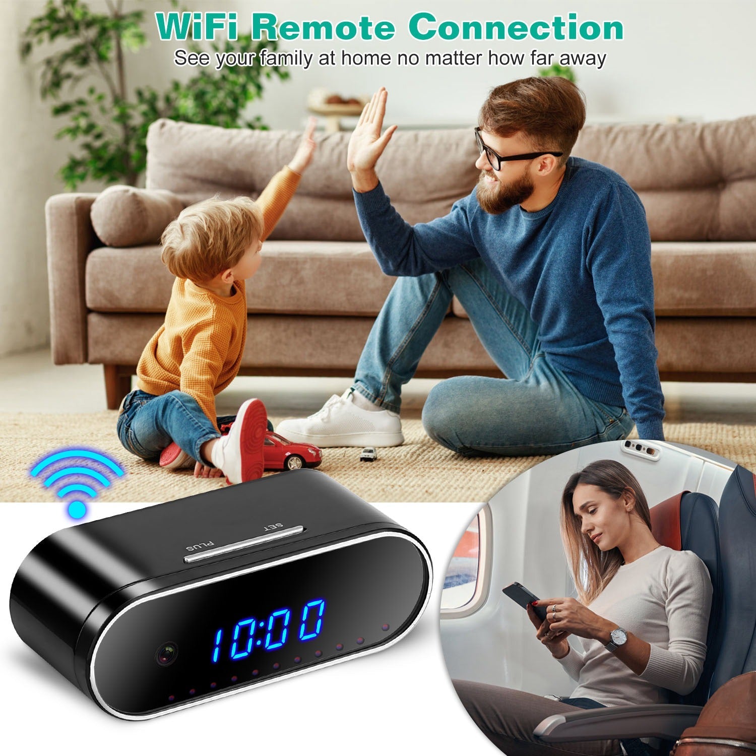 HD 1080P Wi-Fi Alarm Clock Camera Buy Cheap Sast