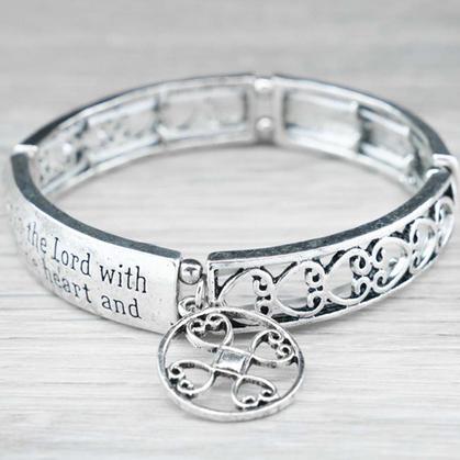 Spiritual Engraved Bracelet- Trust in the Lord.. With Credit Card Free Shipping