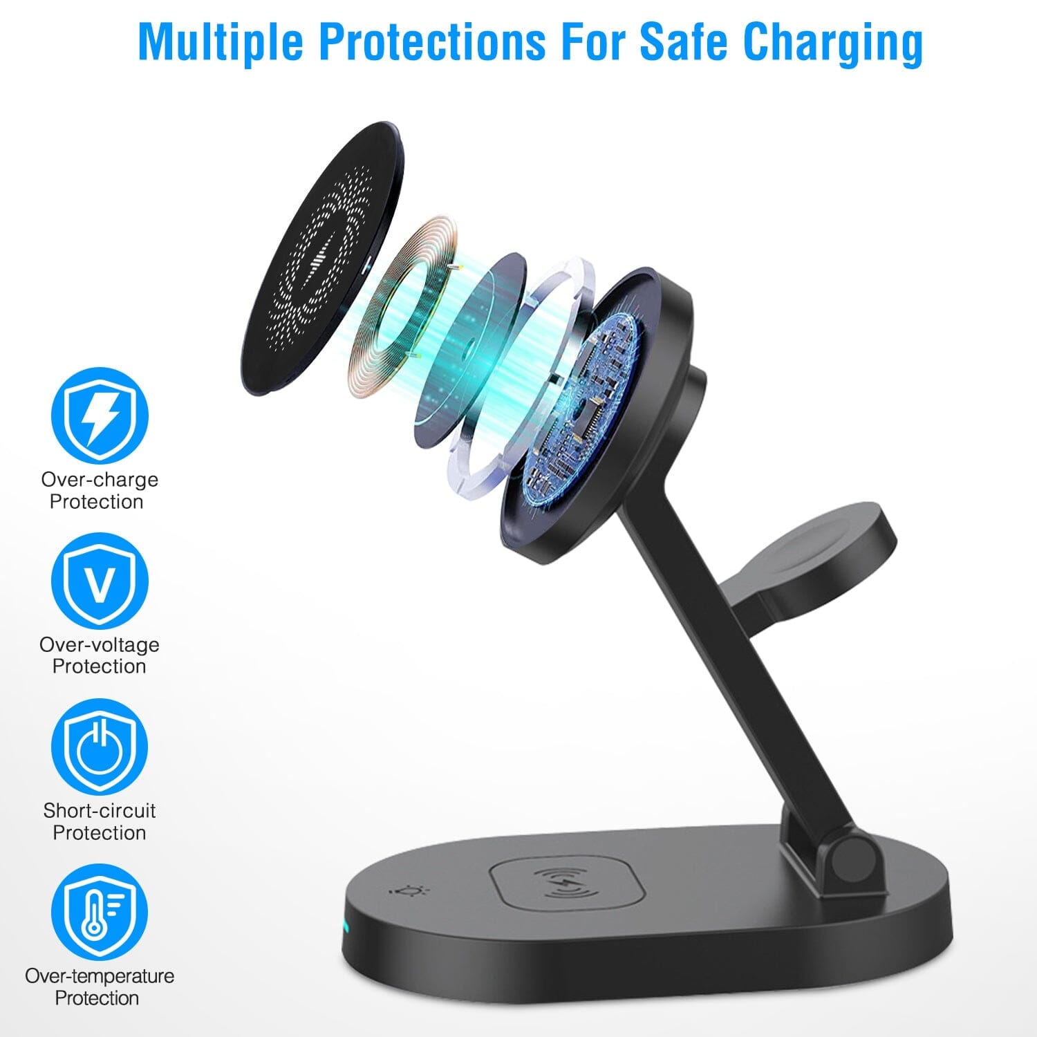 4-in-1 15W Foldable Magnetic Wireless Charging Station Cheap Sale Cheap