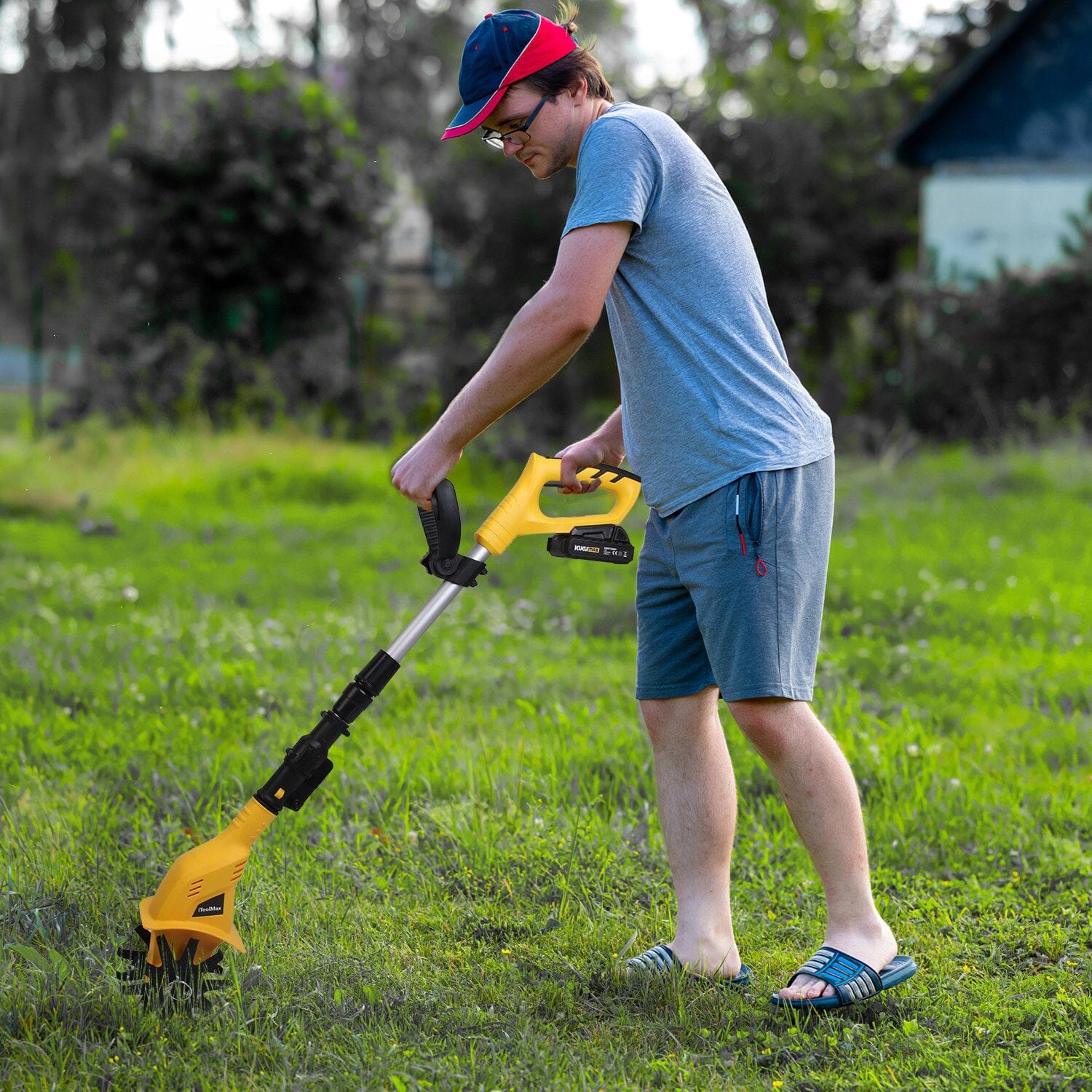 Cordless Electric Garden Tiller Cultivator With 20V Rechargeable Battery Sale Footlocker Finishline