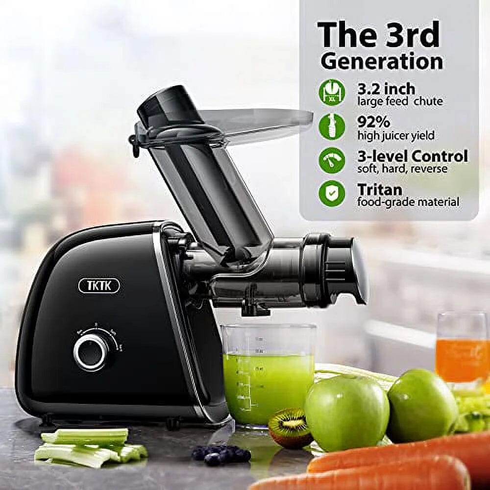 TKTK Multipurpose Masticating Juicer Extractor with Wide Feed Chute and 2 Speed Modes Sale Wide Range Of